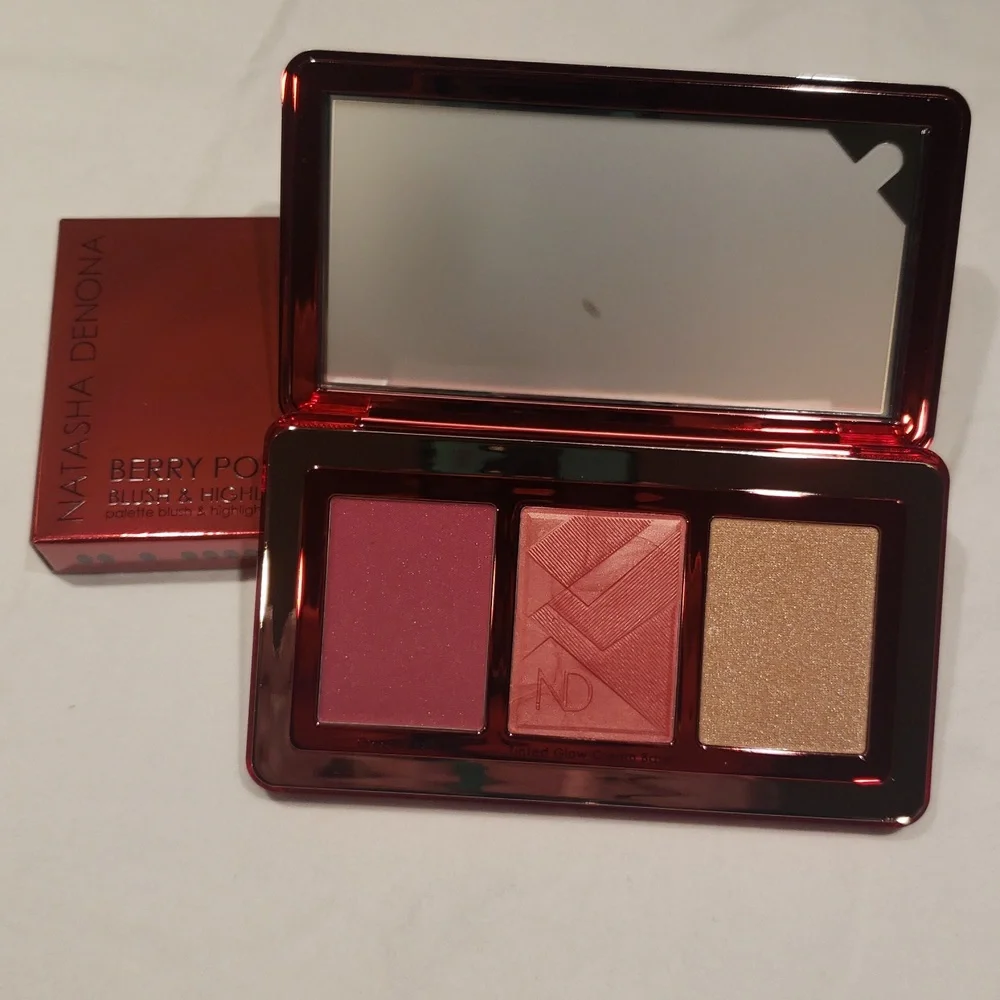 Natasha Denona Trioberry Pop Cheek Trio Cheek Palette Blush - Picture 1 of 10